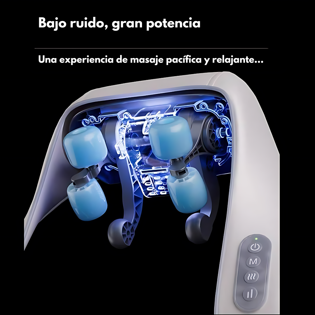 MASAJEADOR ELÉCTRICO PORTÁTIL DE CUELLO – Alivio profundo donde y cuando lo necesites