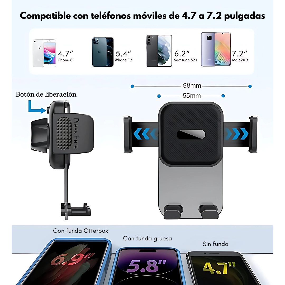 SOPORTE PARA CELULAR – Seguridad y comodidad para tu viaje