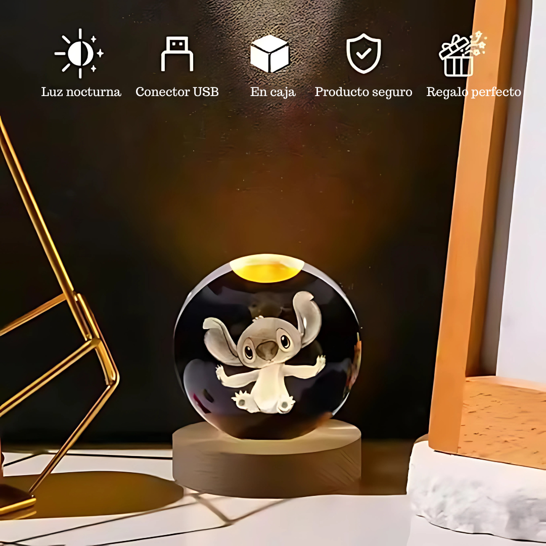 ESFERAS DECORATIVAS 3D STITCH 1 UNIDAD – Dale un toque mágico y tierno a tu espacio