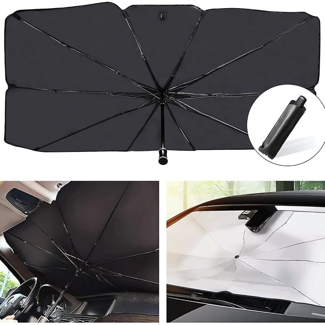 PARASOL PARA AUTO PLEGABLE – Protege tu vehículo del calor extremo en segundos