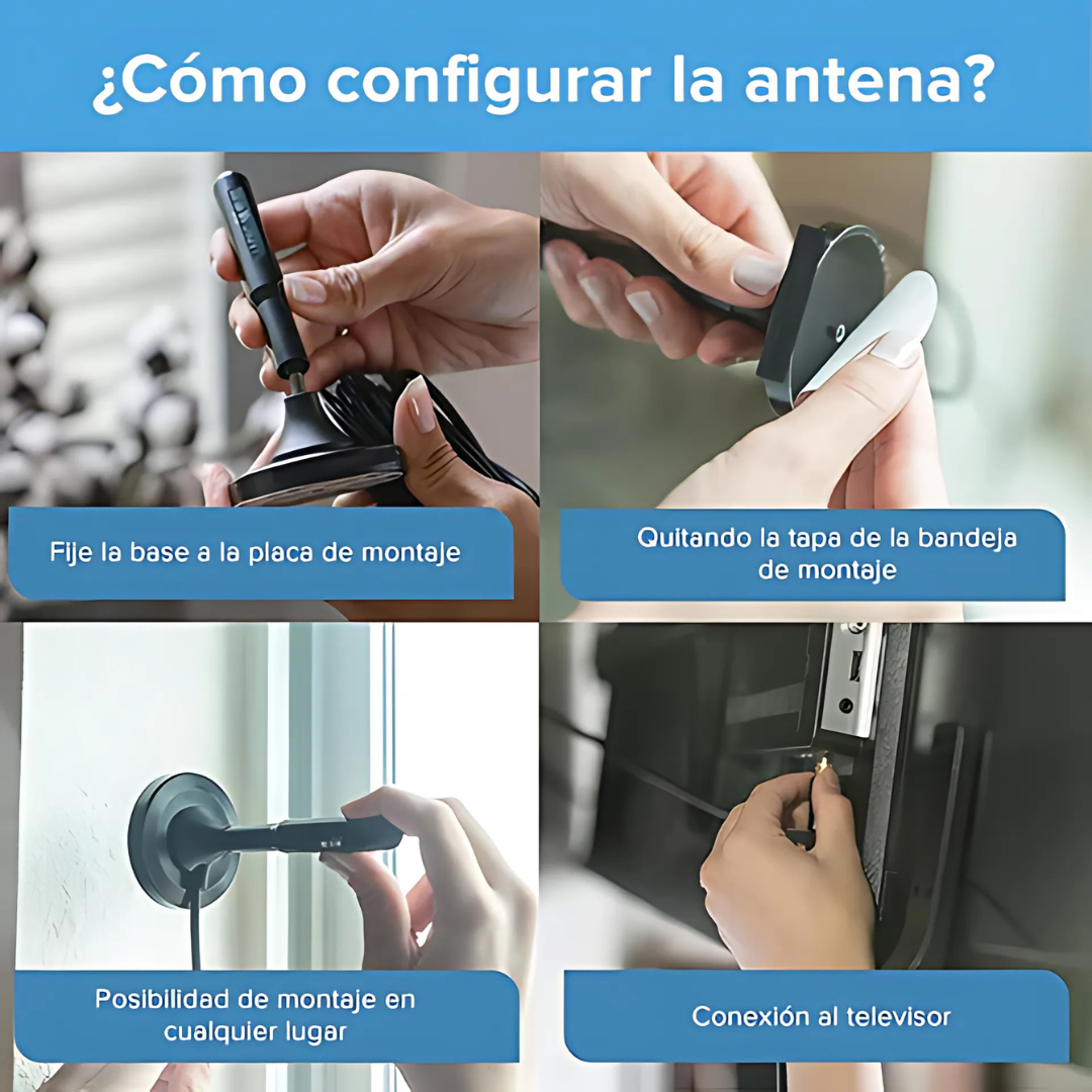 Antena TV AirSignal Pro - Conéctate a la señal sin complicaciones, sin cuotas mensuales y con máxima calidad.