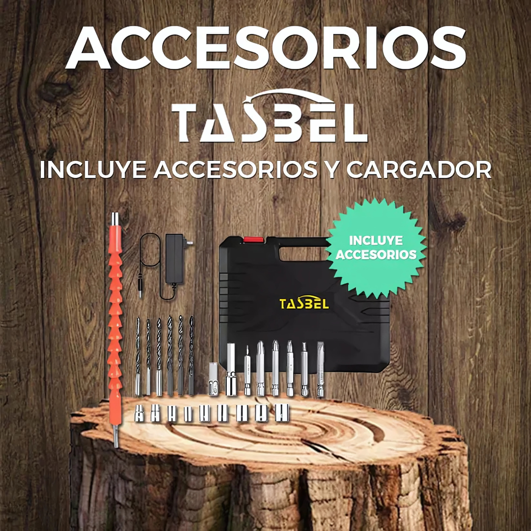 Kit Taladro Inalámbrico Tasbel™ – Todo lo que necesitas para construir, reparar y transformar