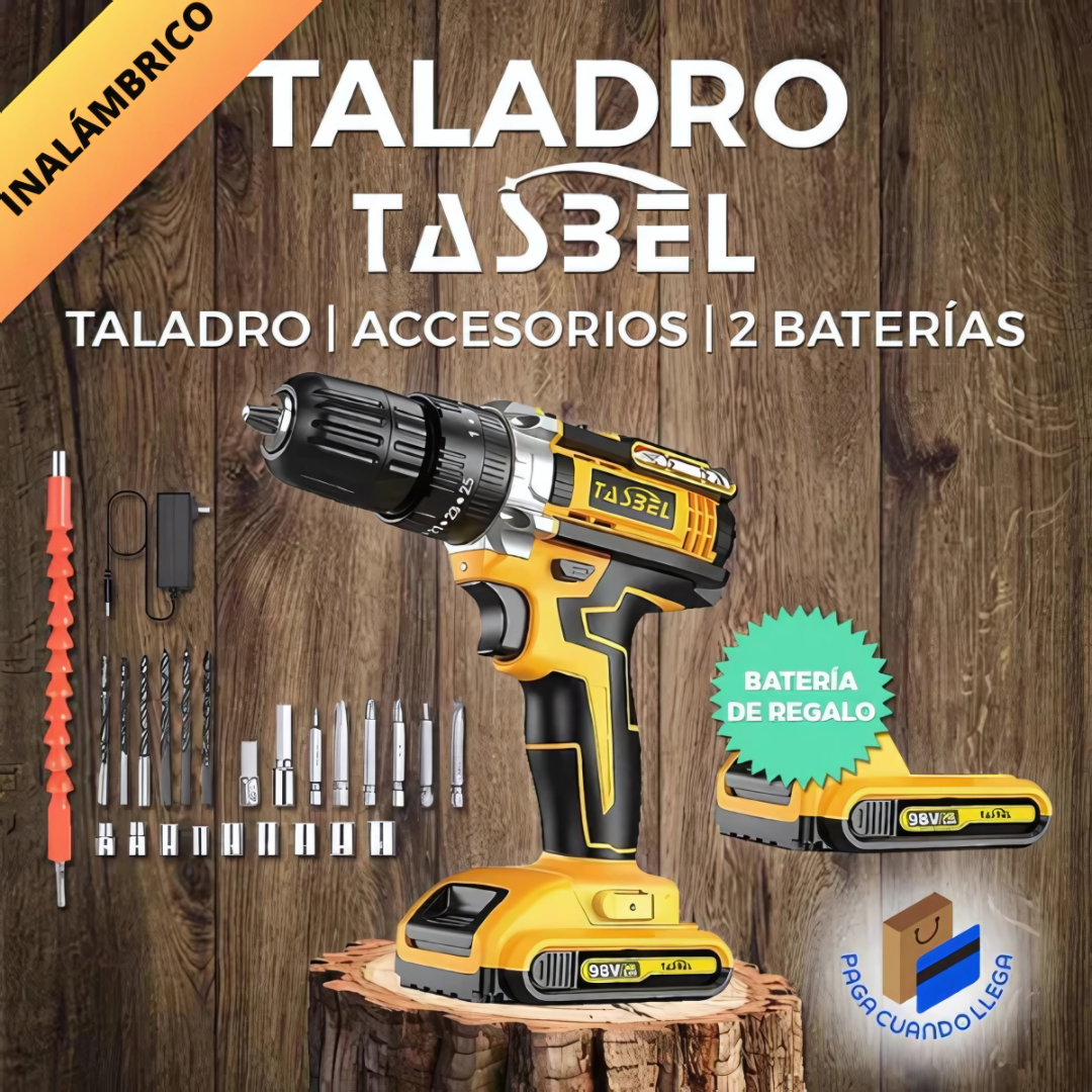 Kit Taladro Inalámbrico Tasbel™ – Todo lo que necesitas para construir, reparar y transformar