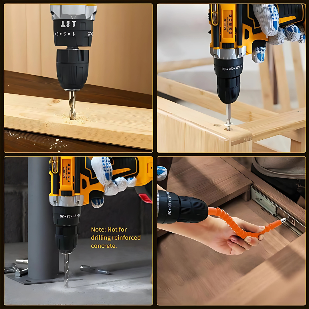 Kit Taladro Inalámbrico Tasbel™ – Todo lo que necesitas para construir, reparar y transformar