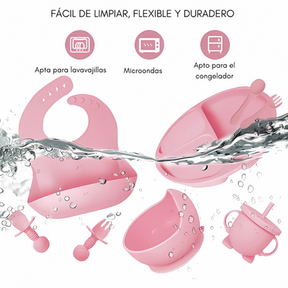 SET DE ALIMENTACIÓN PARA BEBÉ DE SILICONA – Comodidad y seguridad en cada comida