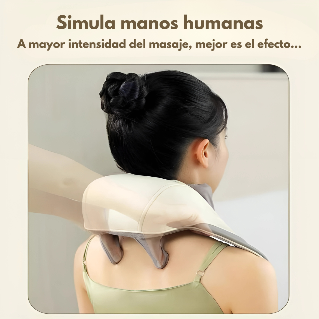 MASAJEADOR ELÉCTRICO PORTÁTIL DE CUELLO – Alivio profundo donde y cuando lo necesites