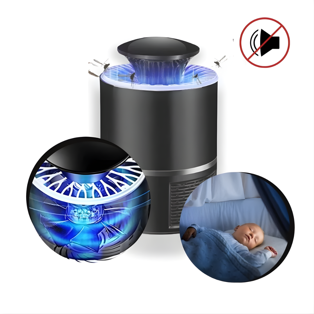 LÁMPARA ANTIMOSQUITOS SILENCIOSA – Eliminación efectiva, luz segura y descanso sin interrupciones toda la noche