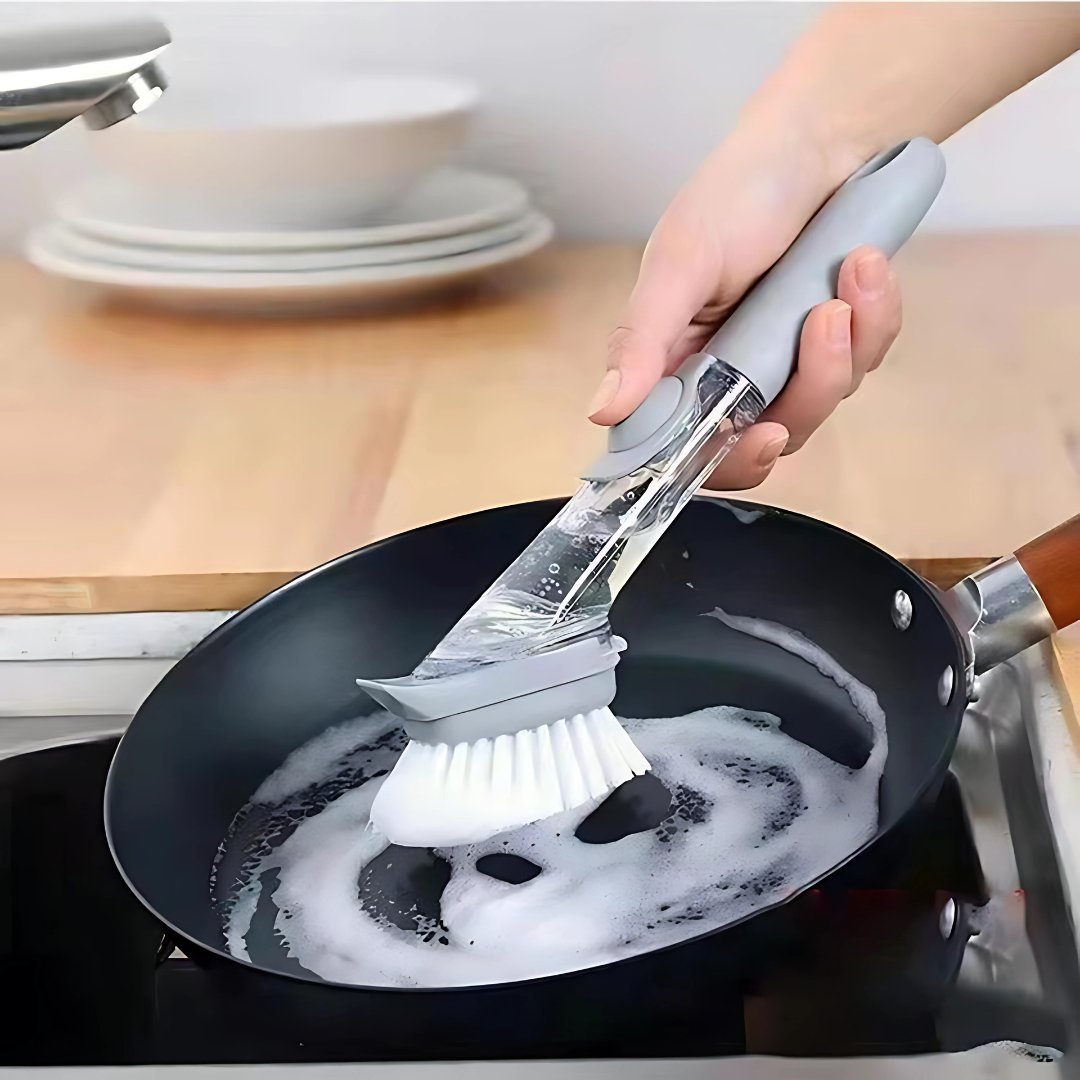 CEPILLO DISPENSA JABÓN – Limpieza profunda con un solo toque