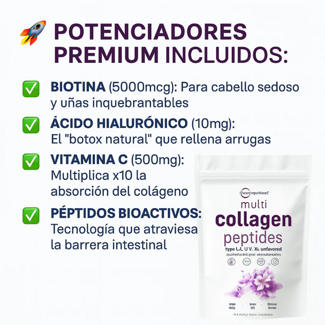 COLLAGEN PEPTIDES – Rejuvenece tu piel, fortalece tus articulaciones y revitaliza tu cuerpo desde adentro