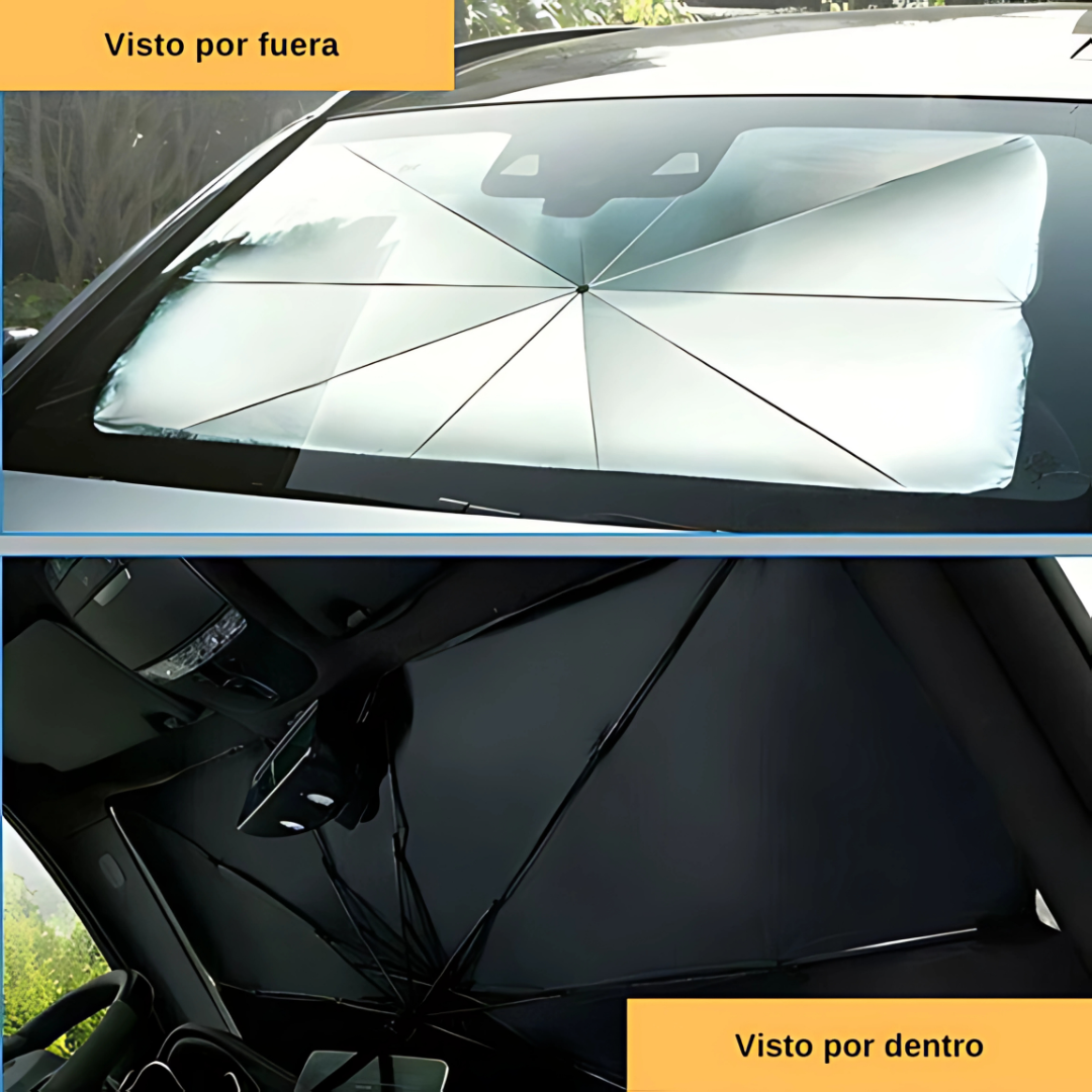 PARASOL PARA AUTO PLEGABLE – Protege tu vehículo del calor extremo en segundos
