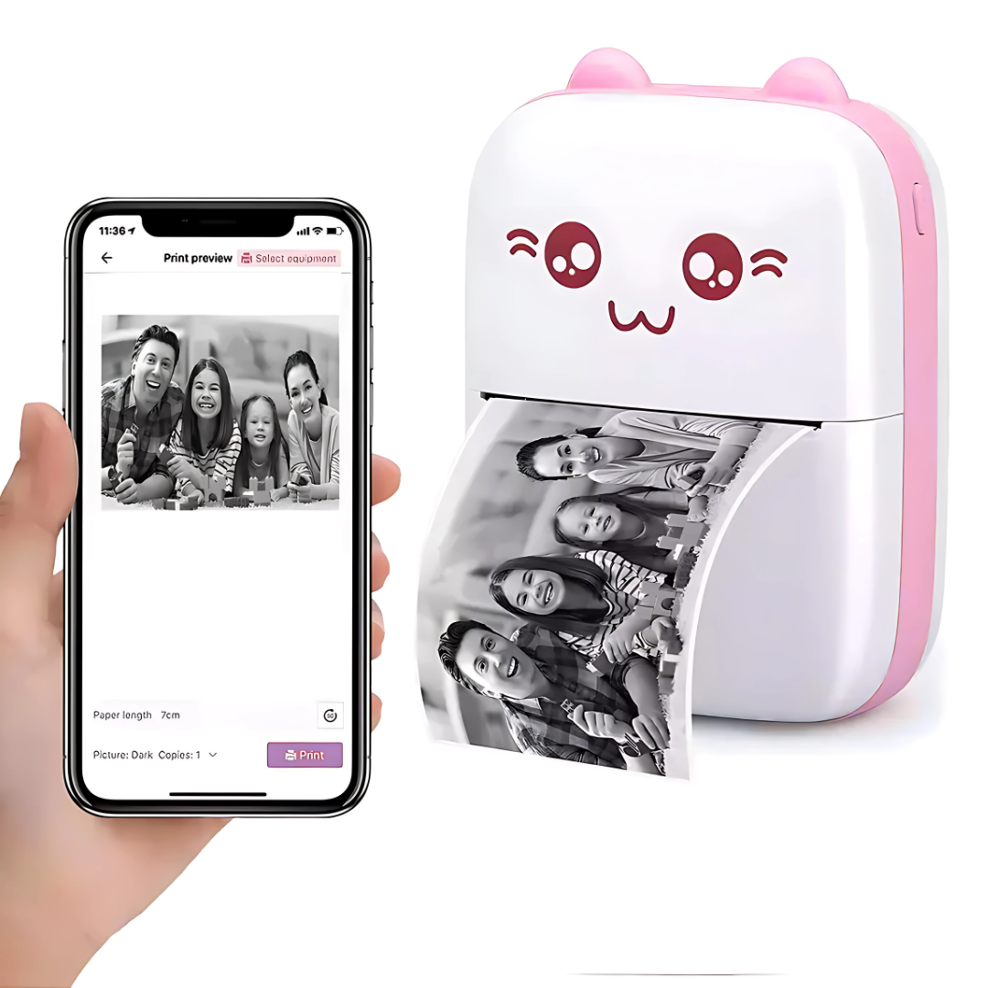 Impresora Térmica Bluetooth InstaPrint Pro™ - Imprime tus ideas donde quieras: rápida, ligera y siempre a mano.