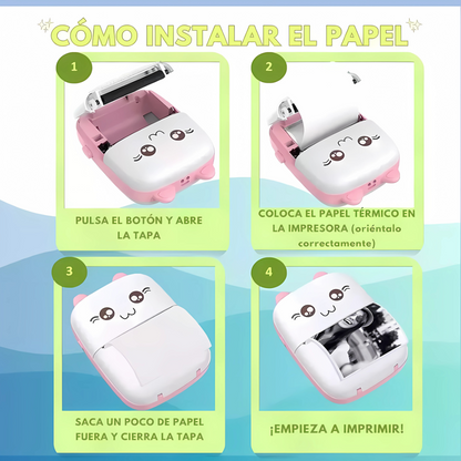 Impresora Térmica Bluetooth InstaPrint Pro™ - Imprime tus ideas donde quieras: rápida, ligera y siempre a mano.