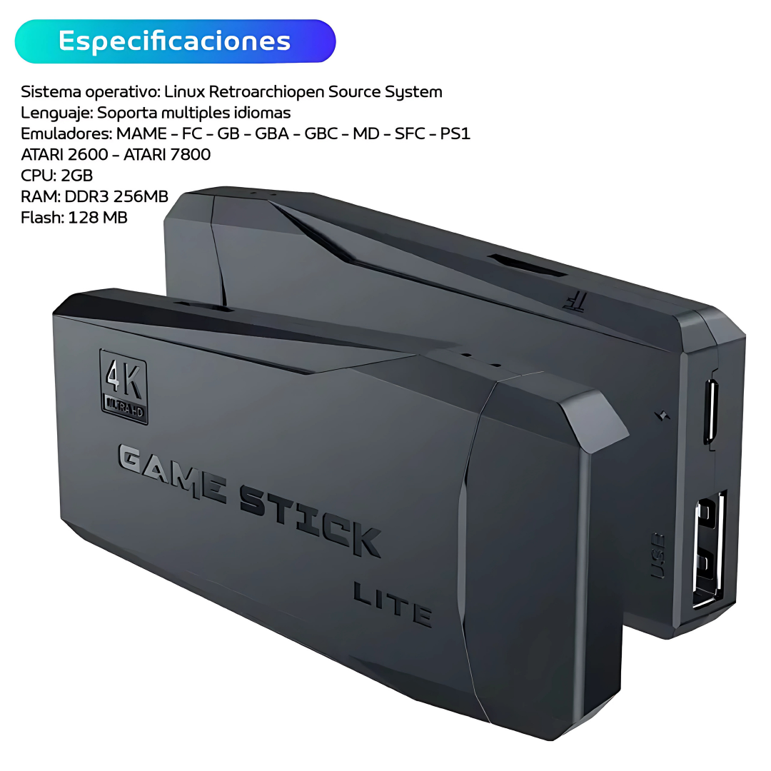 Consola Retro GameStick™ - Tus juegos favoritos… todos juntos y sin cables.